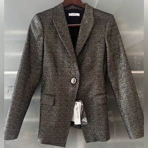 Versace Black Bronze Gold Metallic Textured Blazer New with tags Small 42 $1150